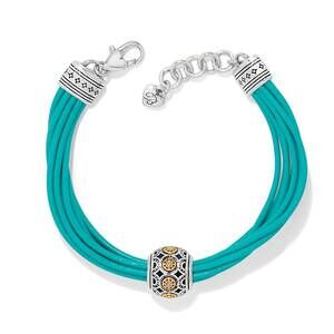 NEW BRIGHTON women's mosaic cerrillos leather bracelet in turquoise